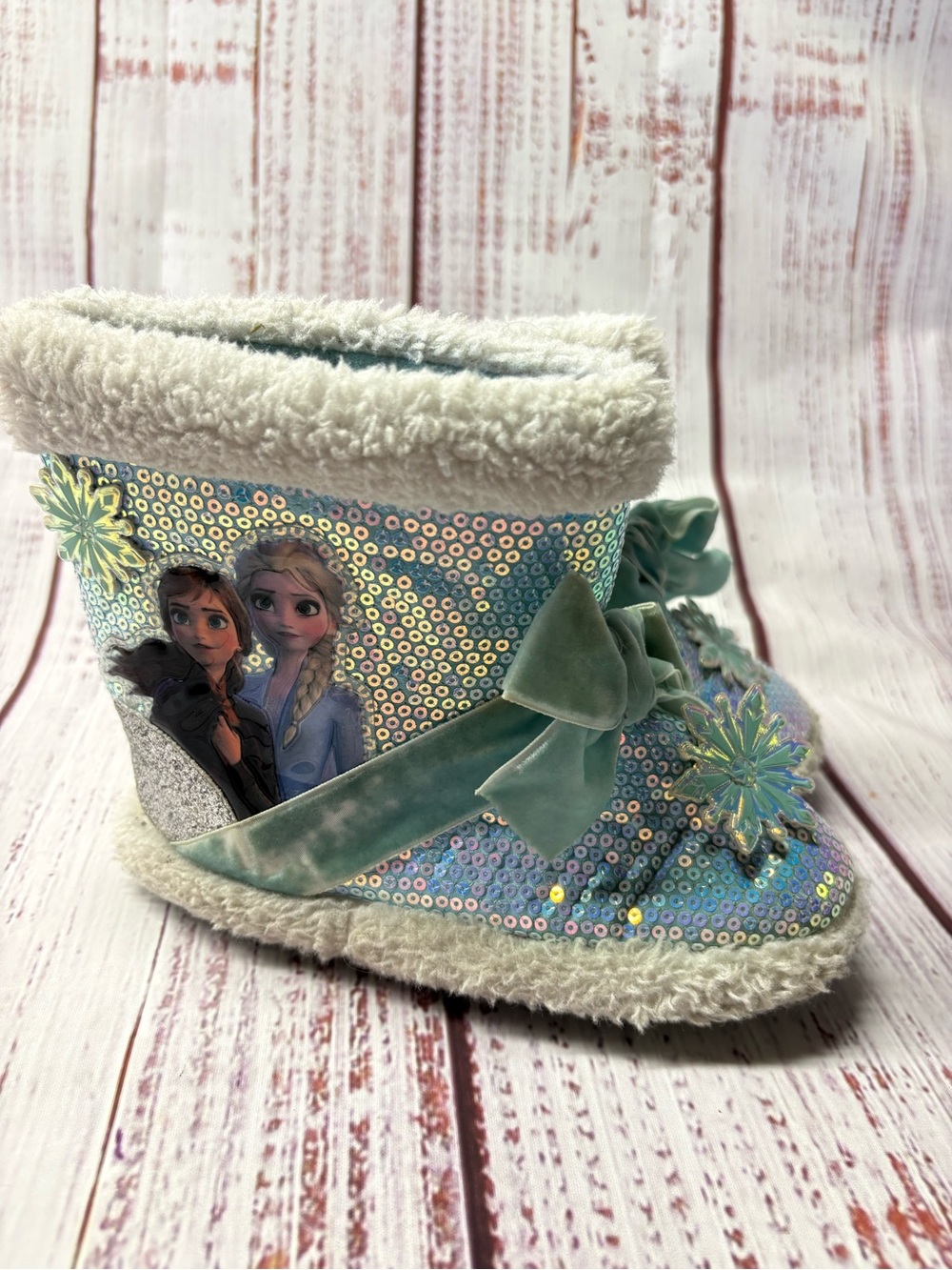 Disney Frozen Light Blue Kids Slippers